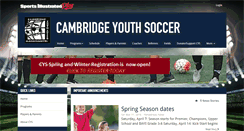 Desktop Screenshot of cambridgeyouthsoccer.org